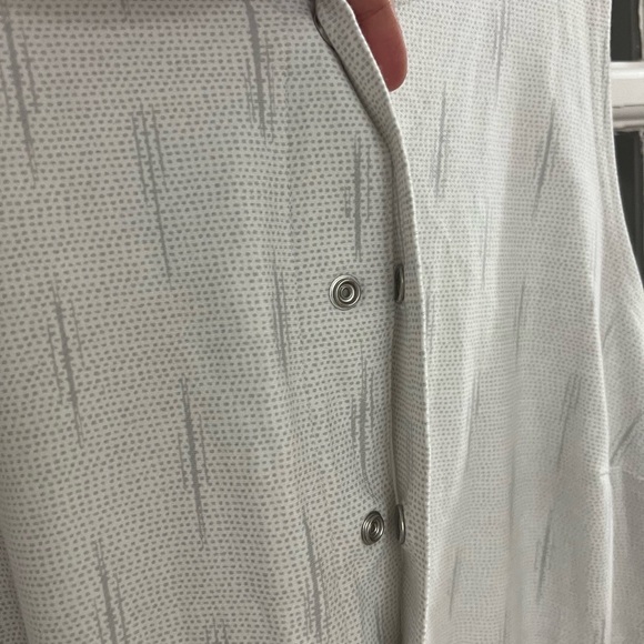 Athleta Grey Printed Farallon Romper Shorts Jumpsuit  - Size 1X - Picture 9 of 10